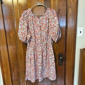 Old Navy Red Floral Mini Dress